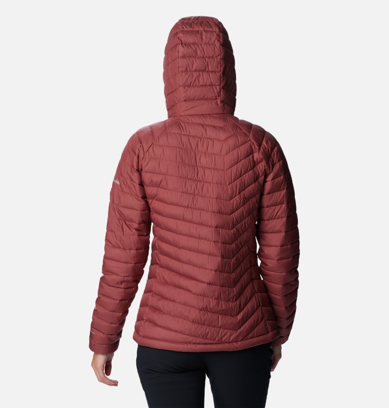 Thumbnail: Women’s Powder Lite Insulated Hooded Jacket, Color: Beetroot, image 2