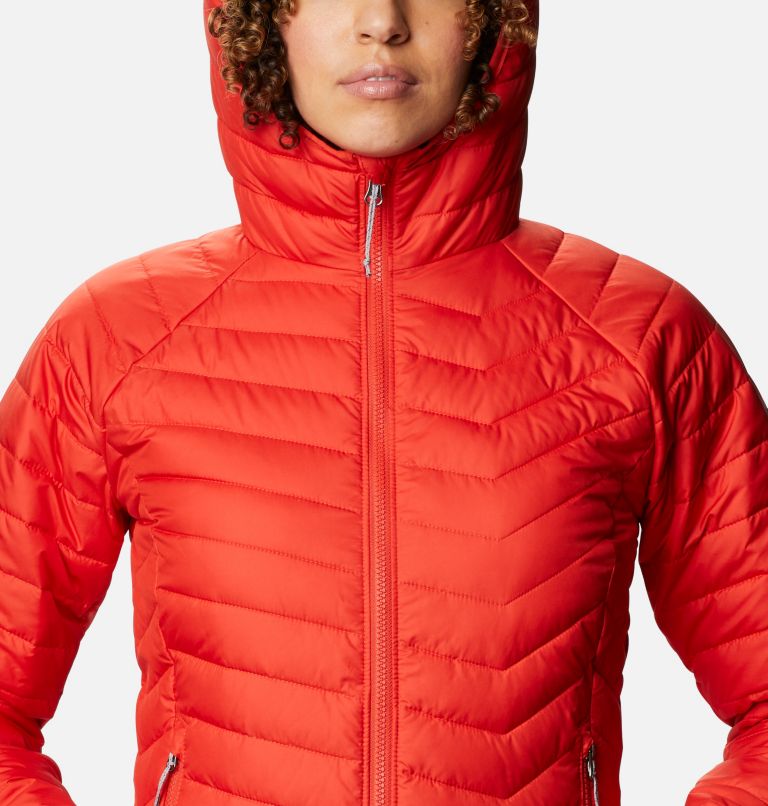 Women’s Powder Lite Insulated Hooded Jacket, Color: Bold Orange, image 4