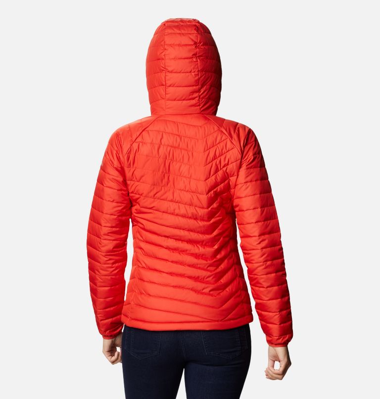 Thumbnail: Women’s Powder Lite Hooded Jacket, Color: Bold Orange, image 2