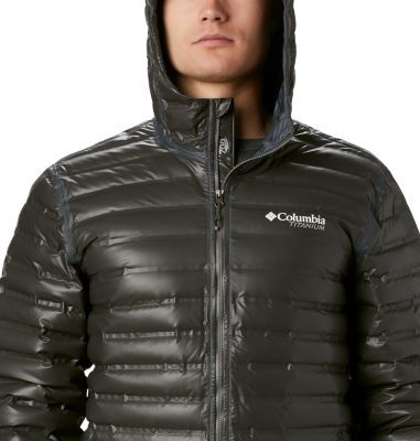 columbia men's titanium outdry down hooded puffer jacket