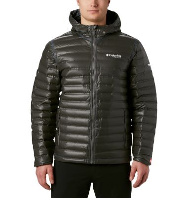 columbia men's titanium outdry down hooded puffer jacket