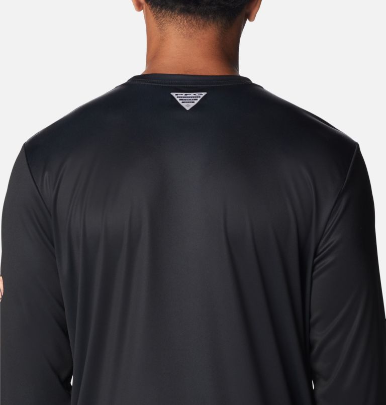Men's Terminal Tackle PFG Logo Print Long Sleeve Shirt, Color: Black, Orange Blast RT Horizon, image 5