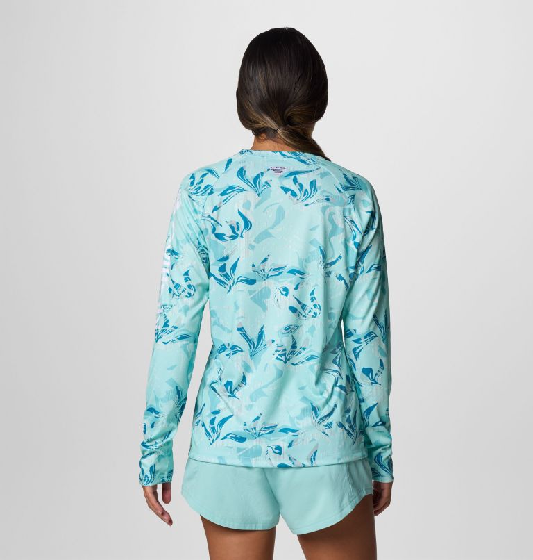Women's PFG Super Tidal Tee Long Sleeve Shirt, Color: Spray Undertow, image 2