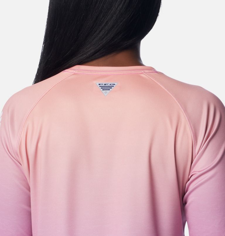 Columbia Solar Shade Raglan Shirt for Ladies - Tropic Pink Gradient Print -  XL