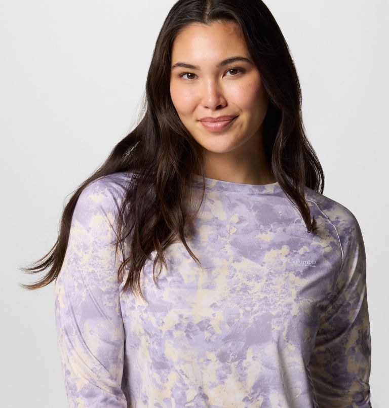 Women's PFG Super Tidal Tee Long Sleeve Shirt, Color: Lavender Pearl Seamoss, image 4
