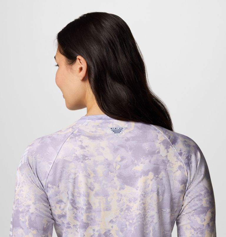 Women's PFG Super Tidal Tee Long Sleeve Shirt, Color: Lavender Pearl Seamoss, image 5