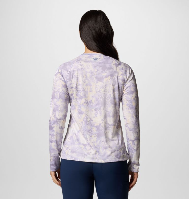 Women's PFG Super Tidal Tee Long Sleeve Shirt, Color: Lavender Pearl Seamoss, image 2