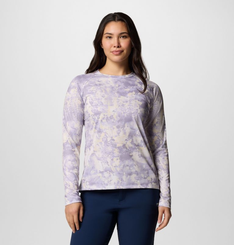 Women's PFG Super Tidal Tee Long Sleeve Shirt, Color: Lavender Pearl Seamoss, image 1