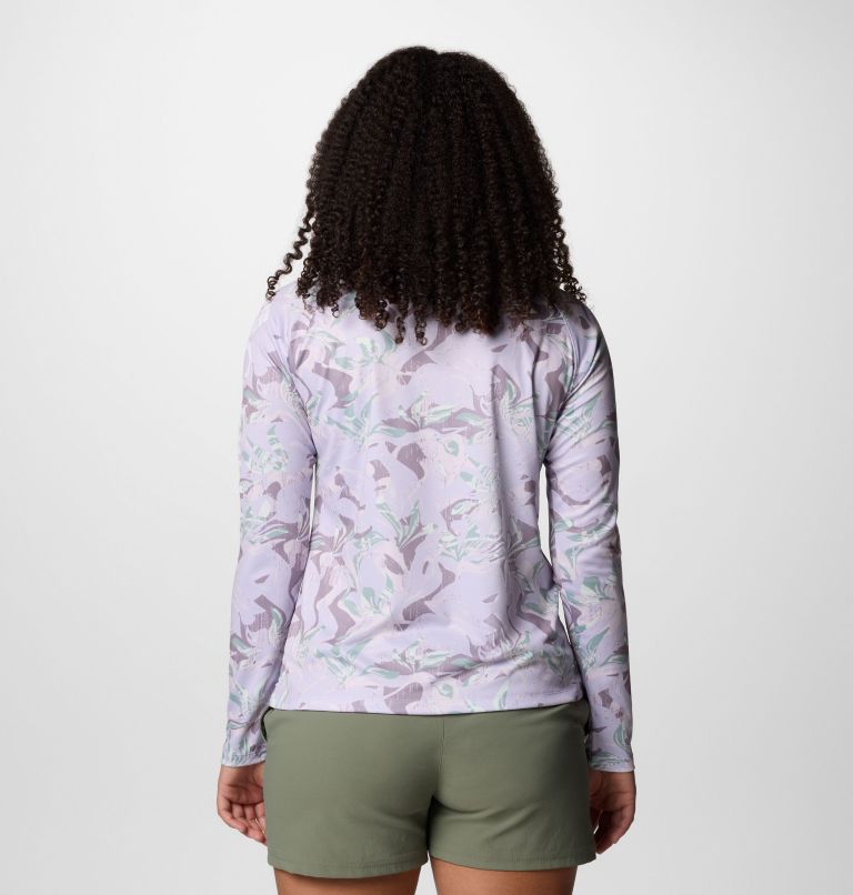 Women's PFG Super Tidal Tee Long Sleeve Shirt, Color: Lavender Pearl Undertow, image 2