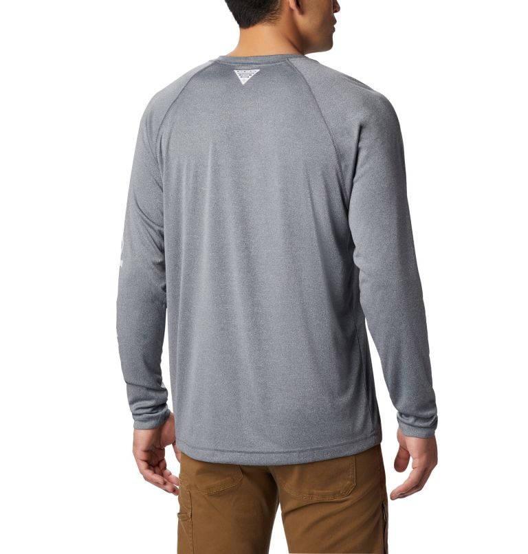 Men's Columbia PFG Terminal Tackle Heather Long Sleeve T-Shirt