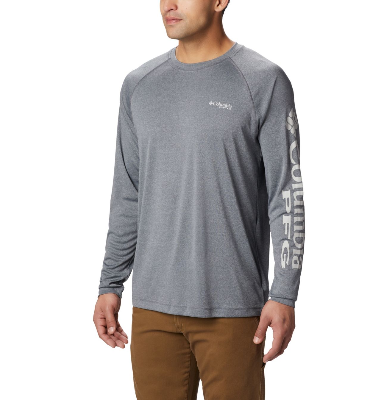 Men's PFG Terminal Tackle™ Heather Long Sleeve Shirt 1