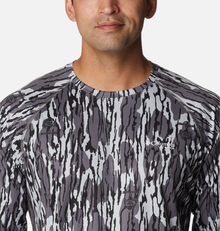 Men's PFG Super Terminal Tackle Long Sleeve Shirt, Color: Cool Grey Mossy Oak Bottomland, image 4