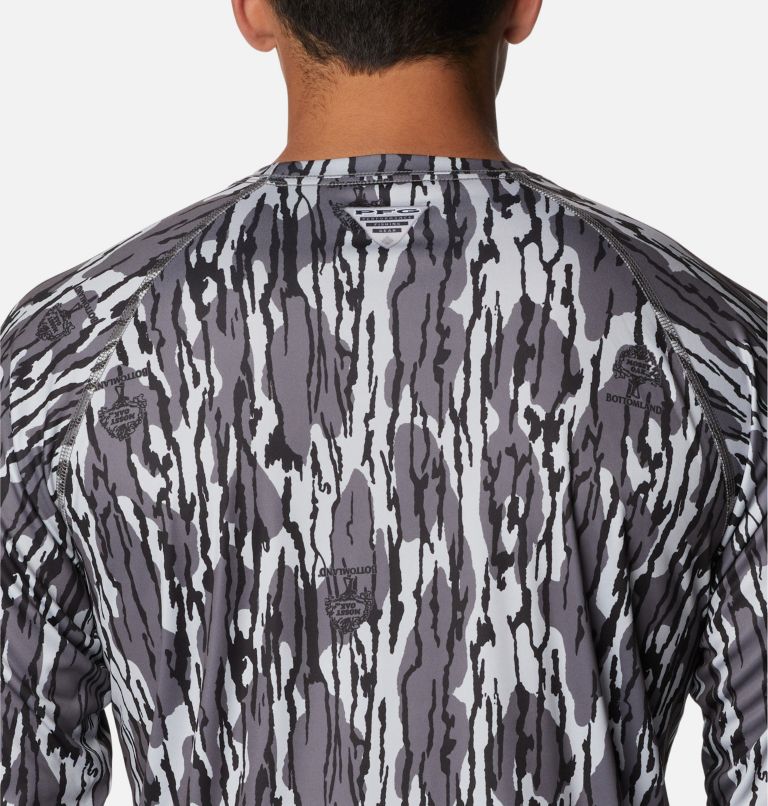 Men's PFG Super Terminal Tackle Long Sleeve Shirt, Color: Cool Grey Mossy Oak Bottomland, image 5