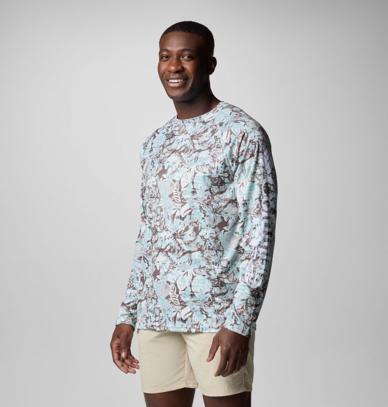 Men's PFG Super Terminal Tackle Long Sleeve Shirt, Color: Spray Wild Caught, image 4