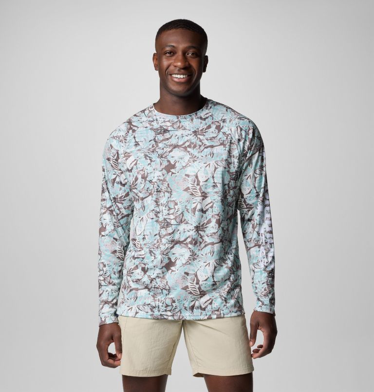 Men's PFG Super Terminal Tackle Long Sleeve Shirt, Color: Spray Wild Caught, image 1