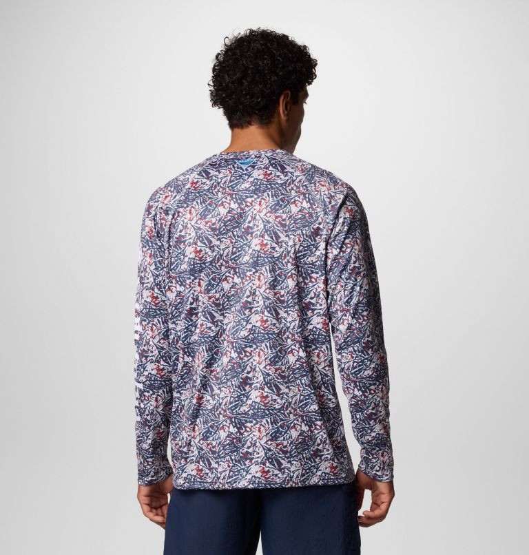 Men's PFG Super Terminal Tackle Long Sleeve Shirt, Color: Nocturnal Marlin Palms, image 3