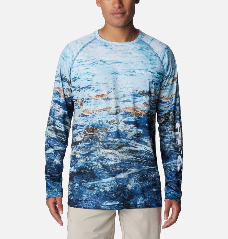 Columbia PFG Super Terminal Tackle Long-Sleeve Shirt for Men - Tarpon Camo  - 2XL