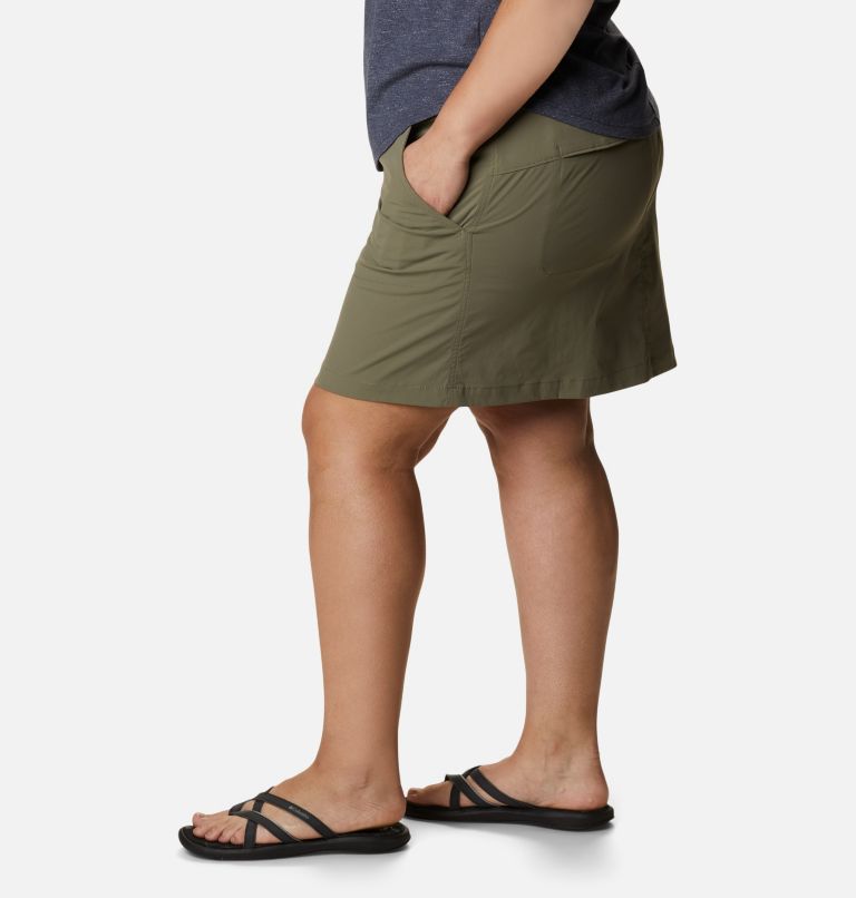 Women's Saturday Trail Skort – Plus Size, Color: Stone Green, image 3