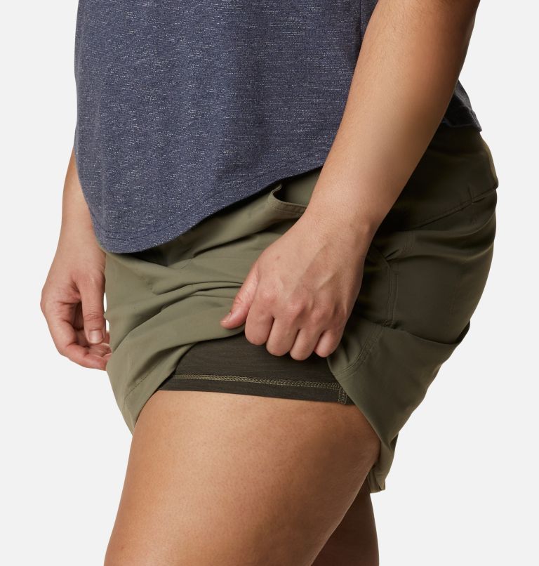 Women's Saturday Trail Skort – Plus Size, Color: Stone Green, image 6