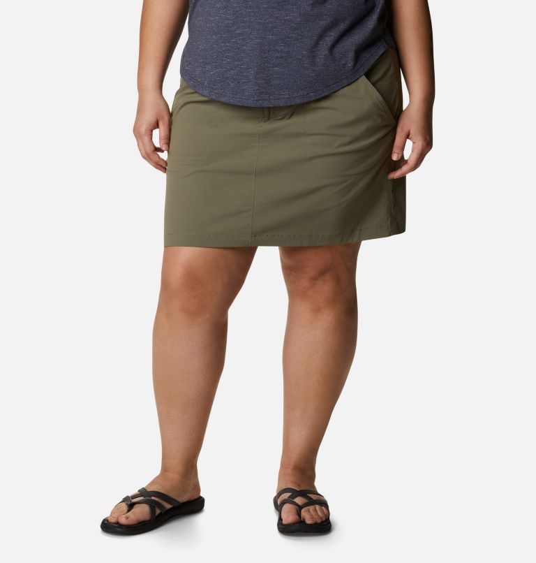 Women's Saturday Trail Skort – Plus Size, Color: Stone Green, image 1