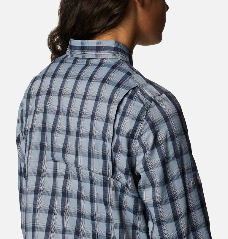 Women’s Silver Ridge Lite Plaid Long Sleeve Shirt, Color: Tradewinds Grey Plaid