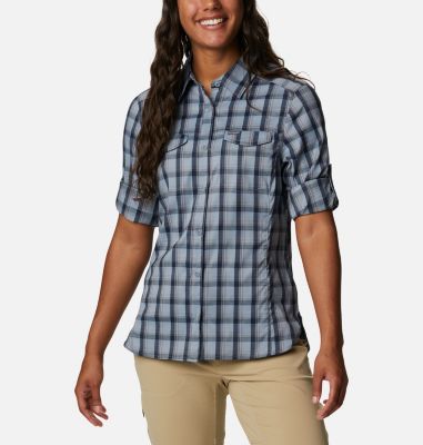 grey checked shirt womens