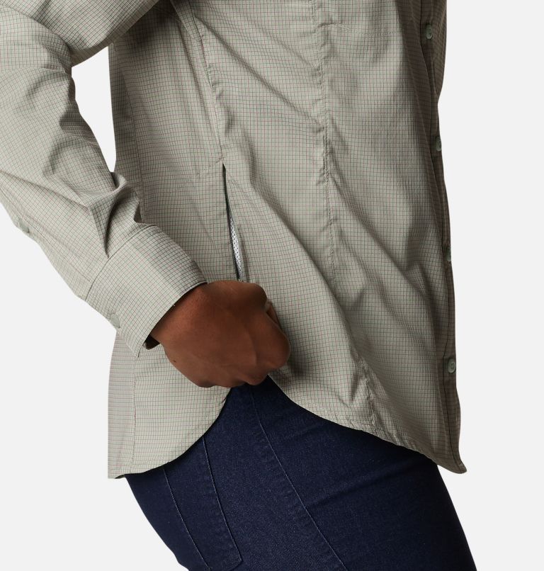 Chemise manches longues à carreaux Silver Ridge Lite pour femme, Color: Safari Quiet Grid, image 6