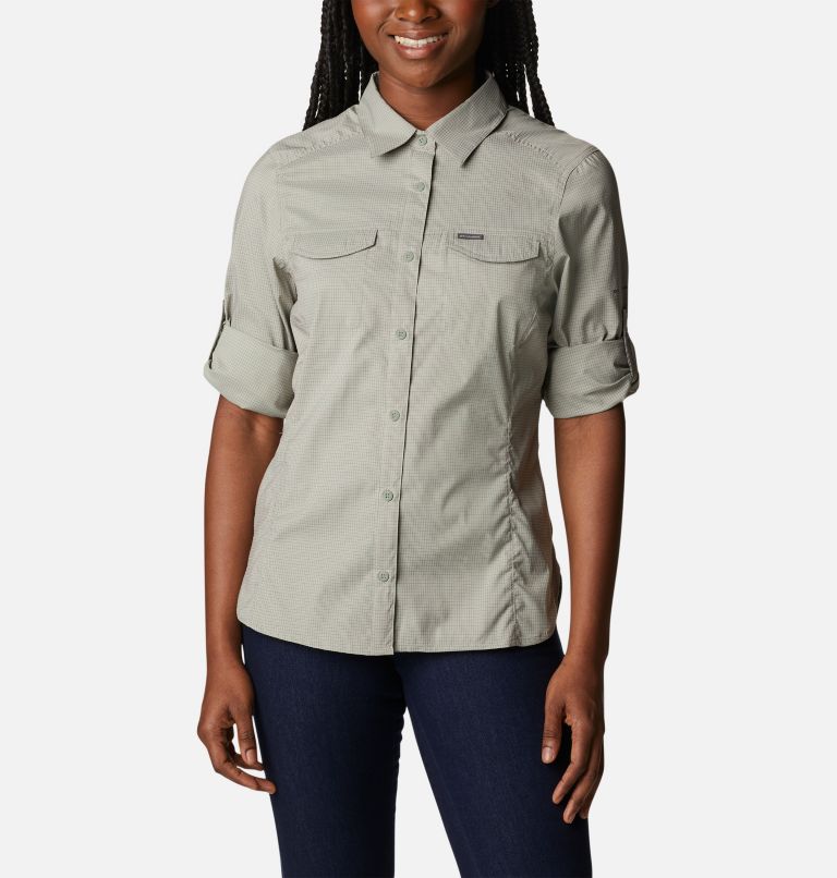 Chemise manches longues à carreaux Silver Ridge Lite pour femme, Color: Safari Quiet Grid, image 7