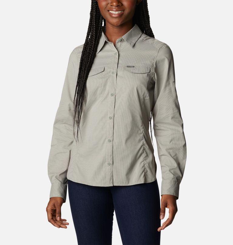 Chemise manches longues à carreaux Silver Ridge Lite pour femme, Color: Safari Quiet Grid, image 1