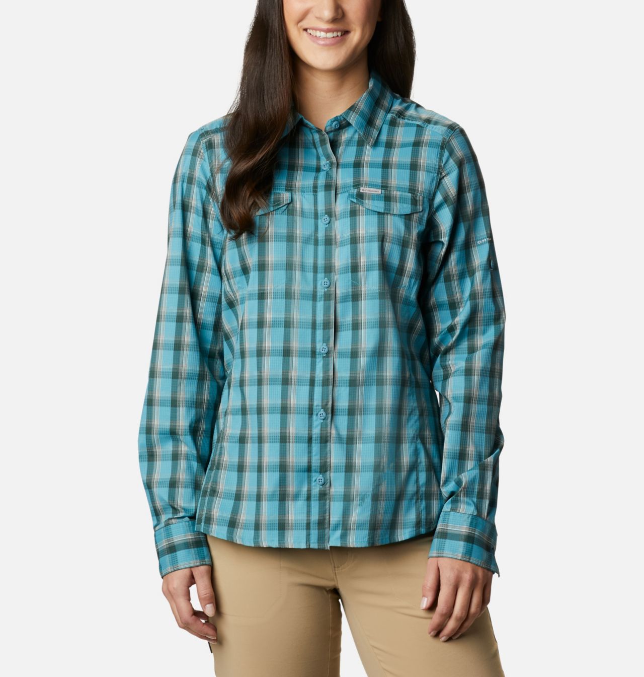 Women’s Silver Ridge™ Lite Plaid Long Sleeve Shirt 1