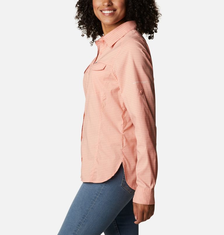 Chemise manches longues à carreaux Silver Ridge Lite pour femme, Color: Coral Reef Quiet Grid, image 3