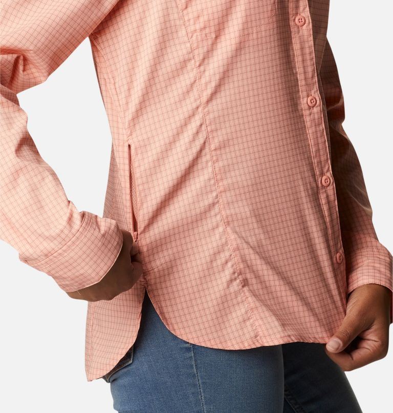 Chemise manches longues à carreaux Silver Ridge Lite pour femme, Color: Coral Reef Quiet Grid, image 6