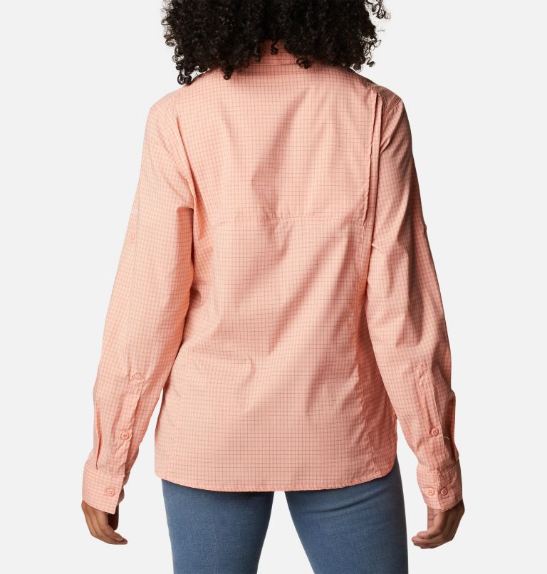 Chemise manches longues à carreaux Silver Ridge Lite pour femme, Color: Coral Reef Quiet Grid, image 2