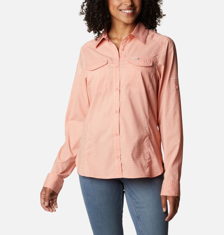 Thumbnail: Chemise manches longues à carreaux Silver Ridge Lite pour femme, Color: Coral Reef Quiet Grid, image 1