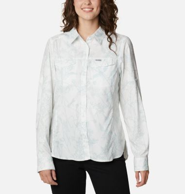Chemise Silver Ridge&trade; Lite Plaid Femme Silver Ridge&trade; Lite Plaid LS Shirt | 103 | S, White Art Bouquet, front