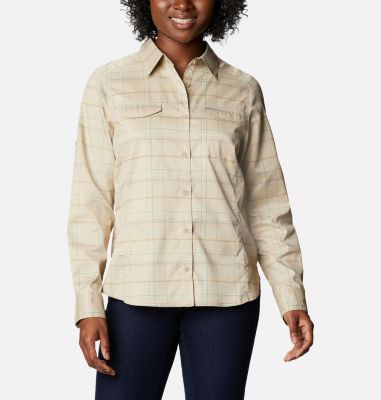 Chemise Silver Ridge&trade; Lite Plaid Femme Silver Ridge&trade; Lite Plaid LS Shirt | 103 | S, Fossil Grid Lines, front