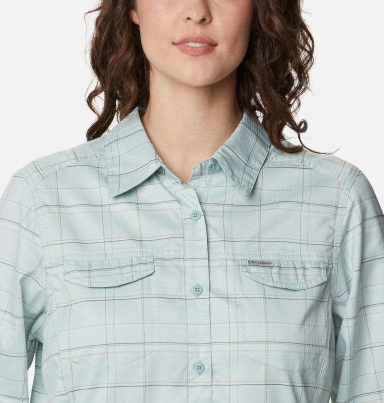 Columbia women's silver ridge store lite plaid long sleeve shirt