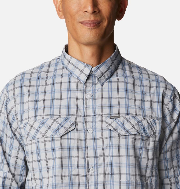 Men's Silver Ridge Lite Plaid Long Sleeve Shirt, Color: Columbia Grey Switchback Madras, image 4