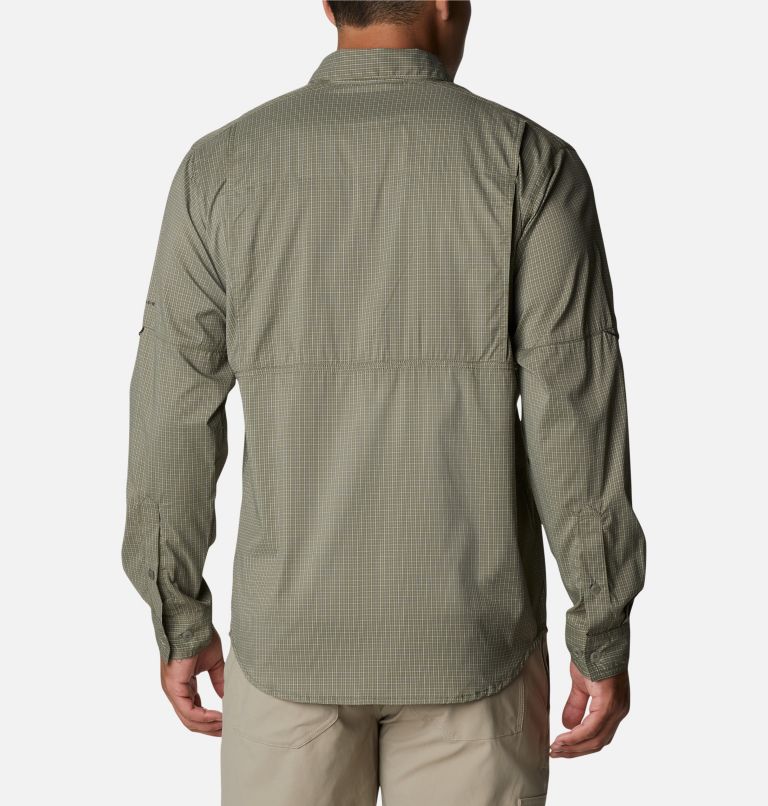 Thumbnail: Men's Silver Ridge Lite Plaid Long Sleeve Shirt, Color: Stone Green Quiet Grid, image 2