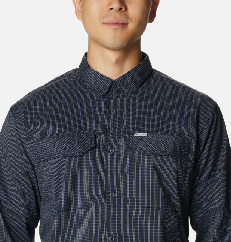 Thumbnail: Men's Silver Ridge Lite Plaid Long Sleeve Shirt, Color: Collegiate Navy Quiet Grid, image 4