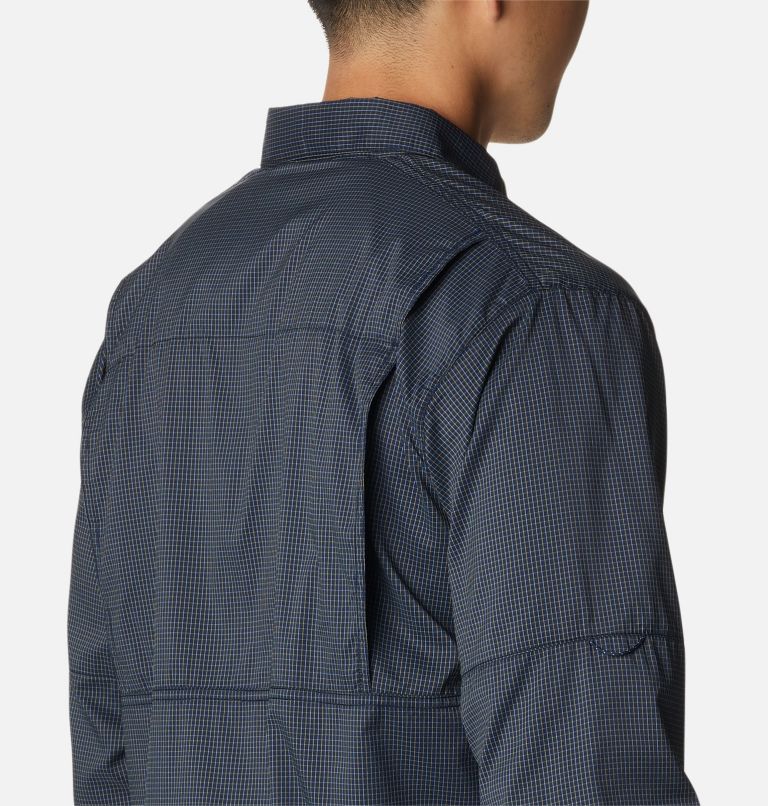 Thumbnail: Men's Silver Ridge Lite Plaid Long Sleeve Shirt, Color: Collegiate Navy Quiet Grid, image 5