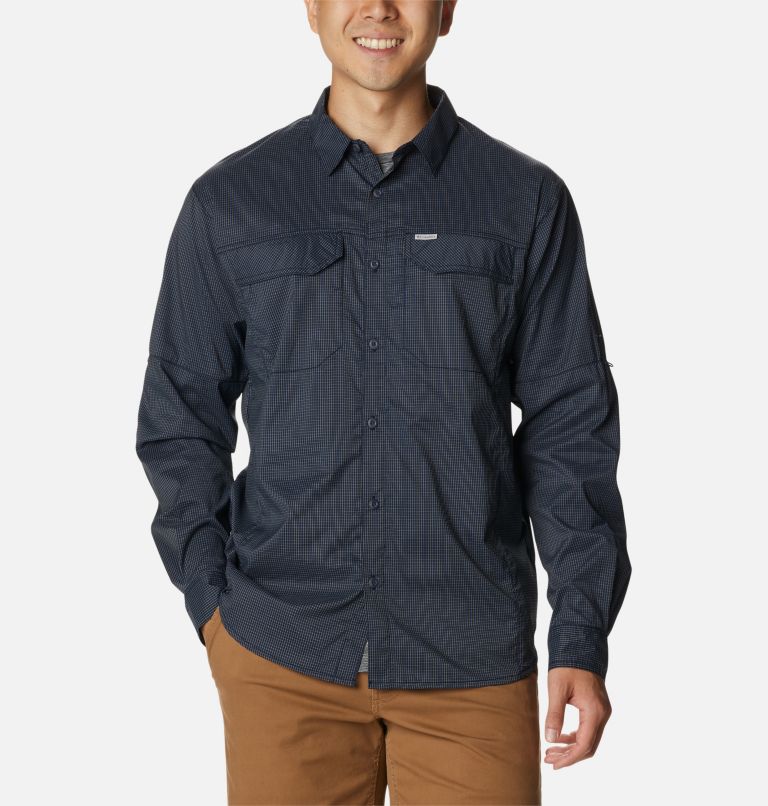 Thumbnail: Men's Silver Ridge Lite Plaid Long Sleeve Shirt, Color: Collegiate Navy Quiet Grid, image 7