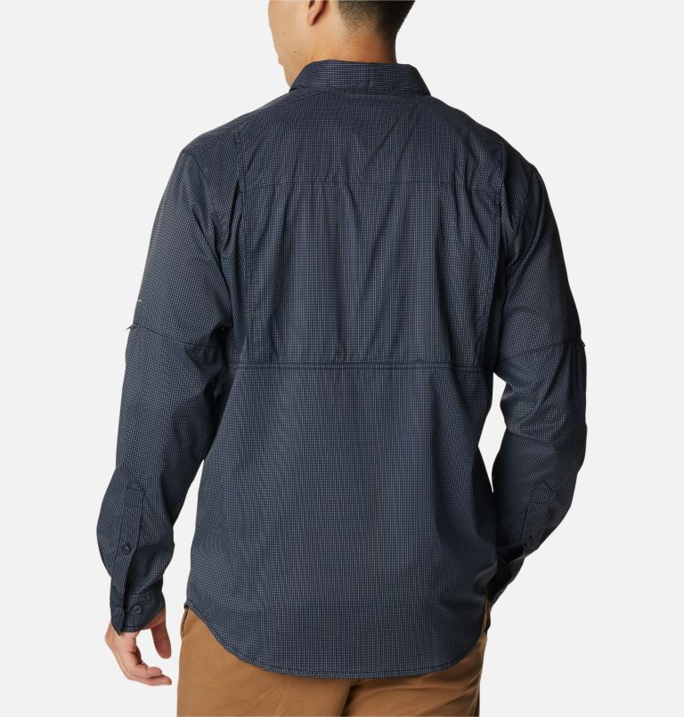 Men's Silver Ridge Lite Plaid Long Sleeve Shirt, Color: Collegiate Navy Quiet Grid, image 2