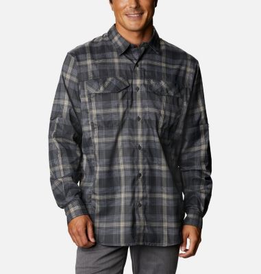Men's Silver Ridge Lite Plaid&trade; Shirt Silver Ridge Lite Plaid&trade; Long Sleeve | 350 | XL, Shark Large Plaid, front