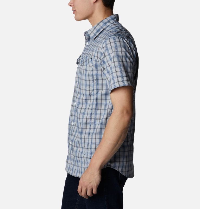 Men's Silver Ridge Lite Plaid Short Sleeve Shirt, Color: Columbia Grey Switchback Madras