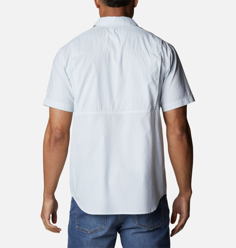 Men's Silver Ridge Lite Plaid Short Sleeve Shirt, Color: White Quiet Grid
