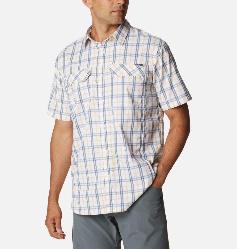 Columbia Men’s Silver Ridge Lite Plaid Long Sleeve Shirt Sun Protection Quick Dry