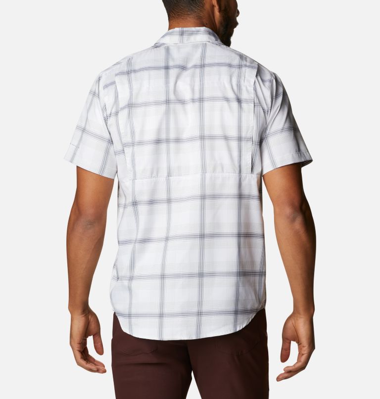 Thumbnail: Chemise à manches courtes Silver Ridge Lite Plaid pour homme - Tailles fortes, Color: White Large Plaid, image 2