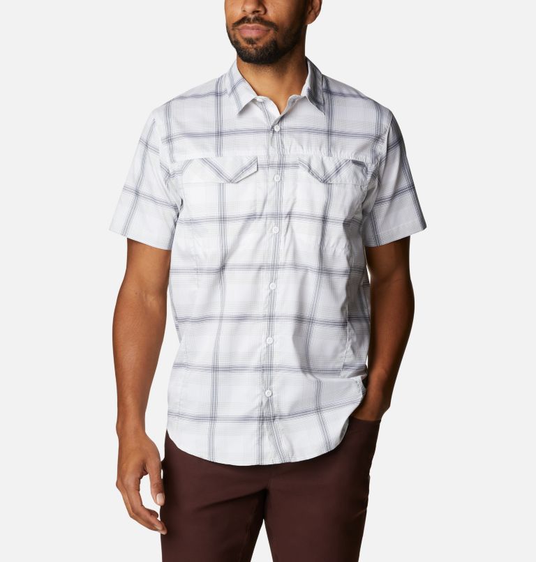 Chemise à manches courtes Silver Ridge Lite Plaid pour homme - Tailles fortes, Color: White Large Plaid, image 1
