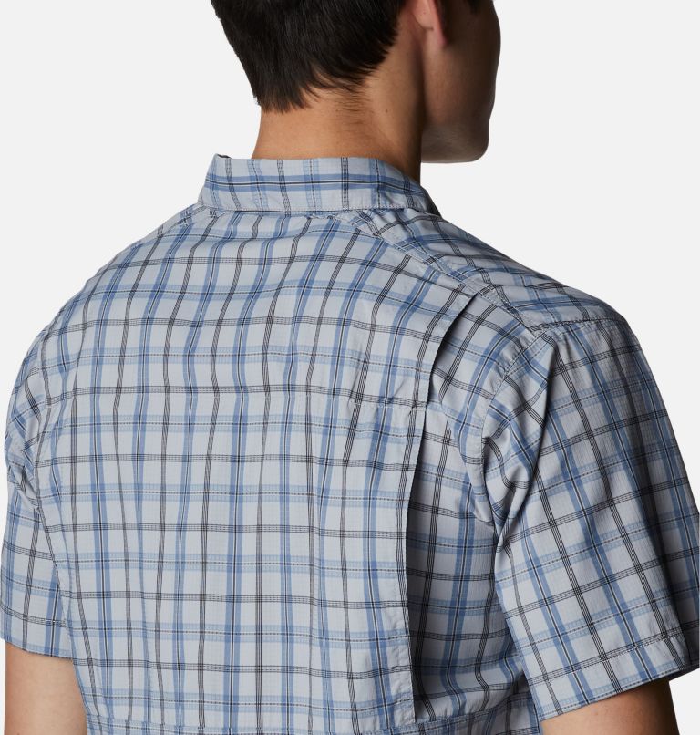 Men's Silver Ridge Lite Plaid Short Sleeve Shirt, Color: Columbia Grey Switchback Madras, image 5